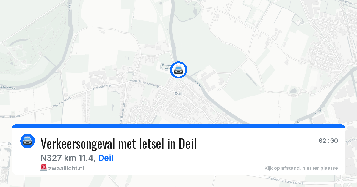 Verkeersongeval met letsel in Deil — 31 jul 2026
