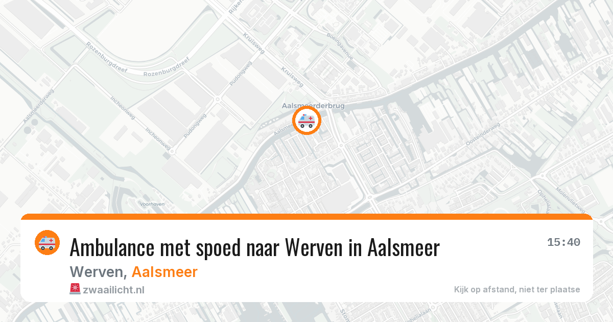 Ambulance met spoed naar Werven in Aalsmeer — 4 aug 2026