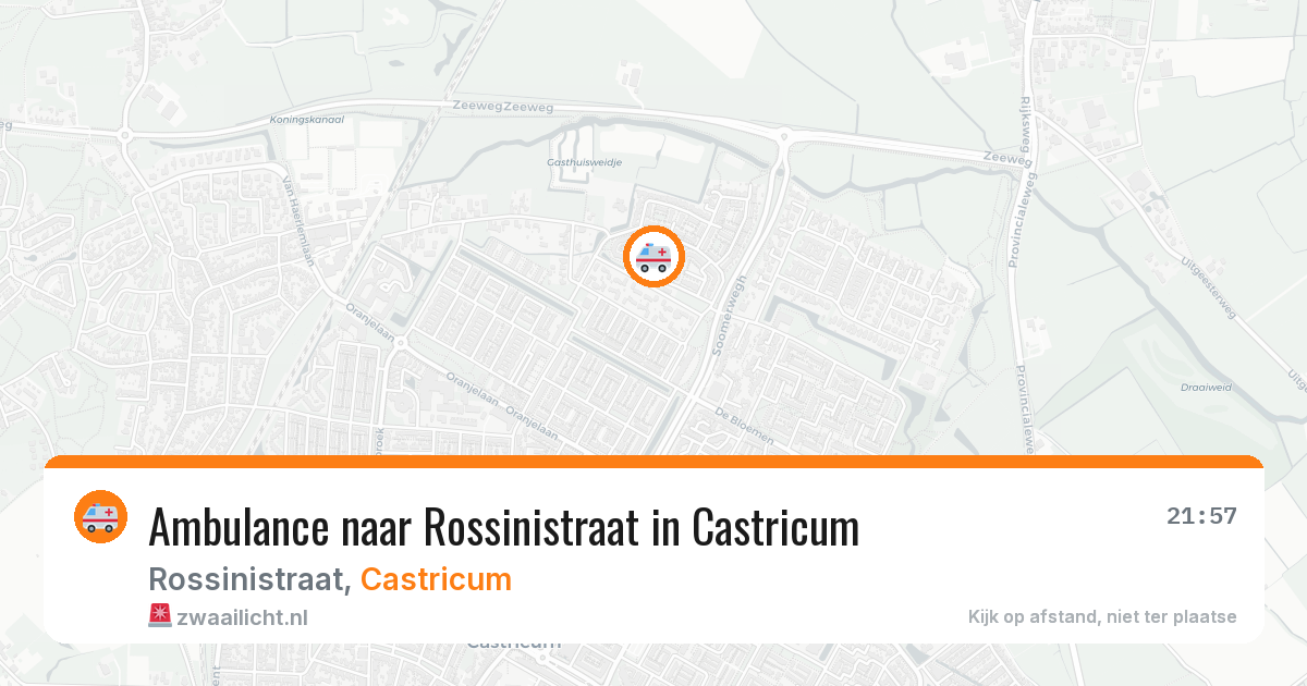 Ambulance naar Rossinistraat in Castricum — 5 aug 2026