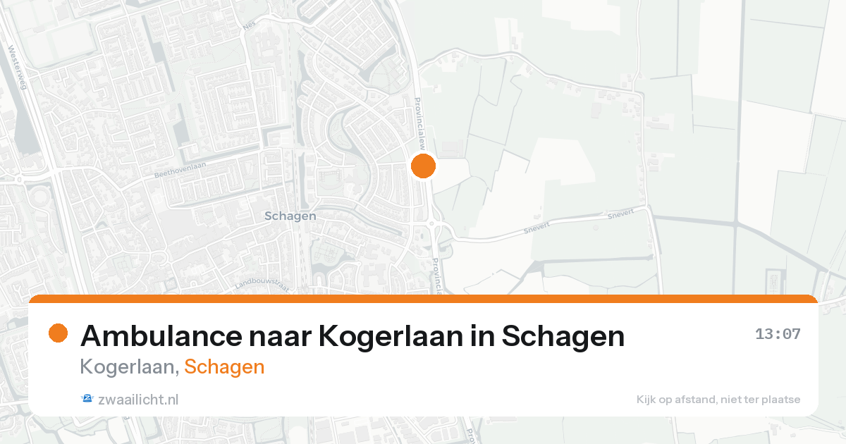 Ambulance naar Kogerlaan in Schagen — 28 mei 2026