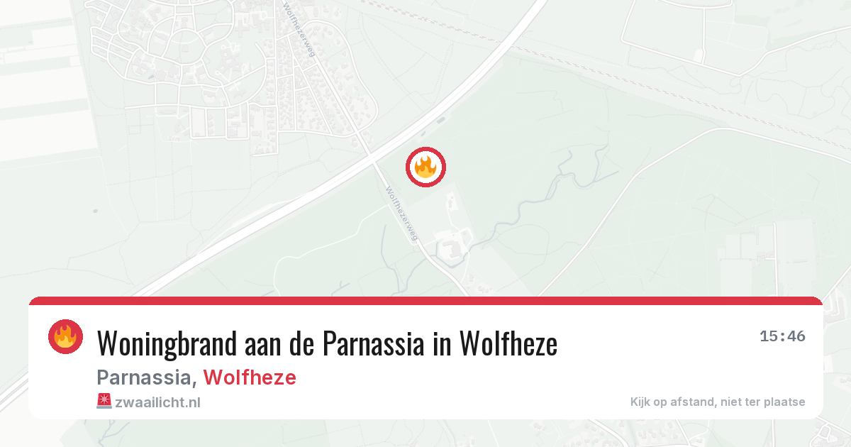 Woningbrand aan de Parnassia in Wolfheze — 7 apr 2026