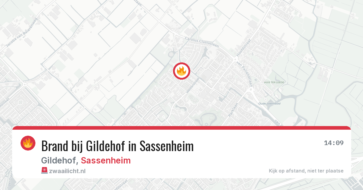 Brand bij Gildehof in Sassenheim — 18 mei 2026