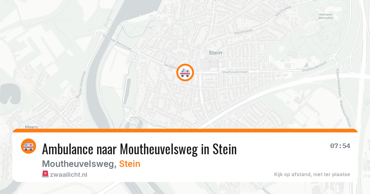 Ambulance naar Moutheuvelsweg in Stein — 8 mei 2026