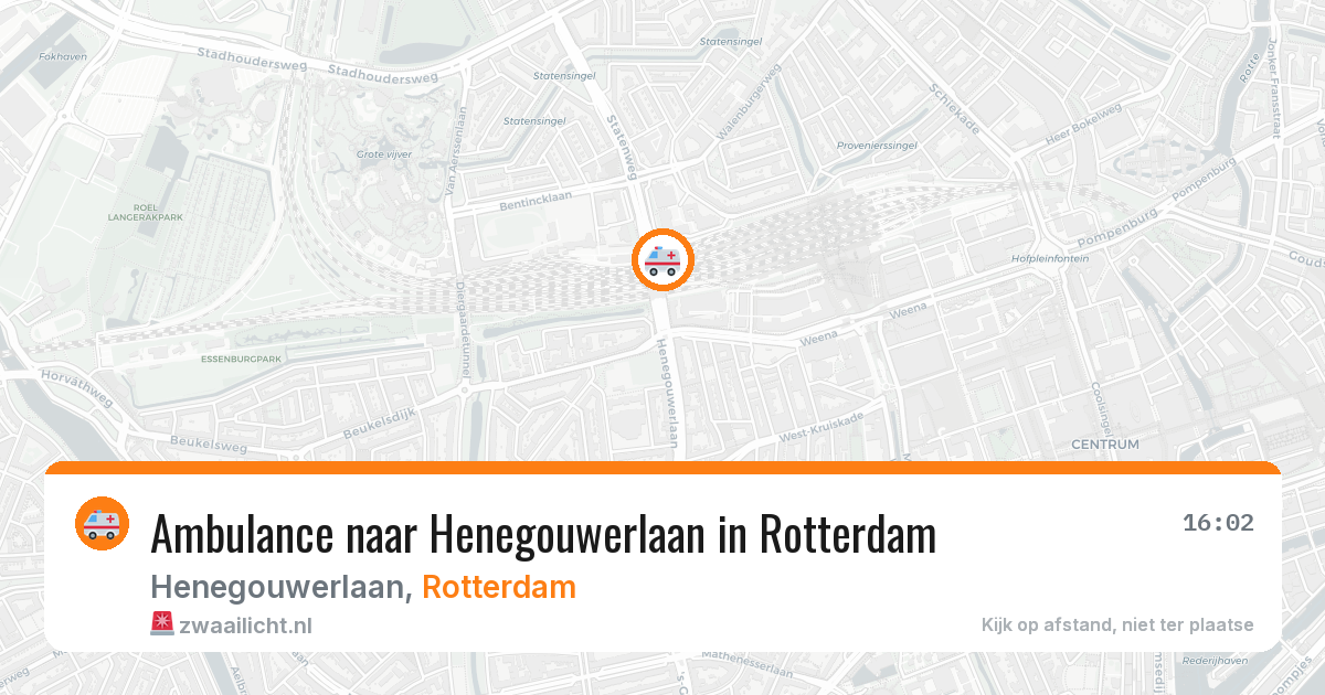 Ambulance naar Henegouwerlaan in Rotterdam — 2 mrt 2026