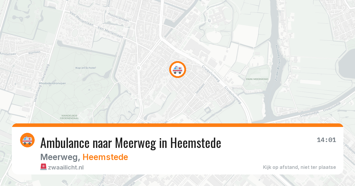 Ambulance naar Meerweg in Heemstede — 6 jun 2026