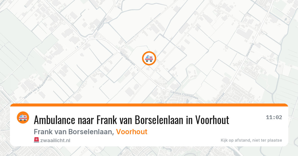 Ambulance naar Frank van Borselenlaan in Voorhout — 3 aug 2026