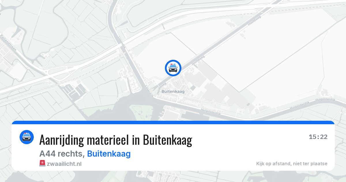 Aanrijding materieel in Buitenkaag — 9 jun 2026