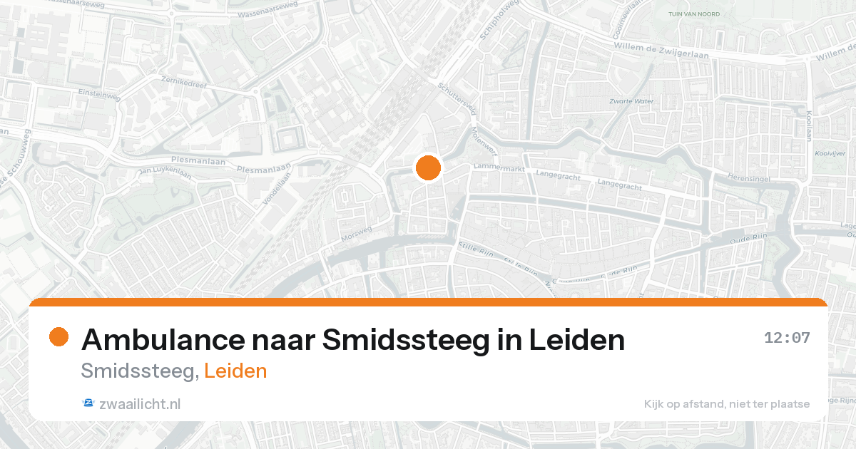 Ambulance naar Smidssteeg in Leiden — 25 aug 2026