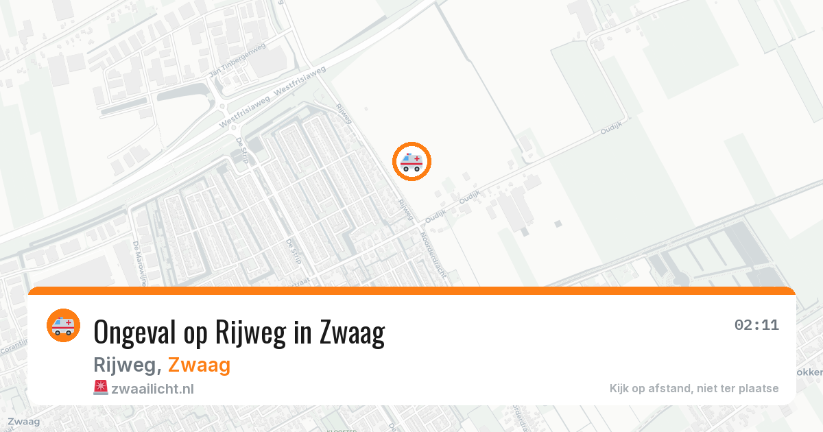 Ongeval op Rijweg in Zwaag — 28 feb 2026
