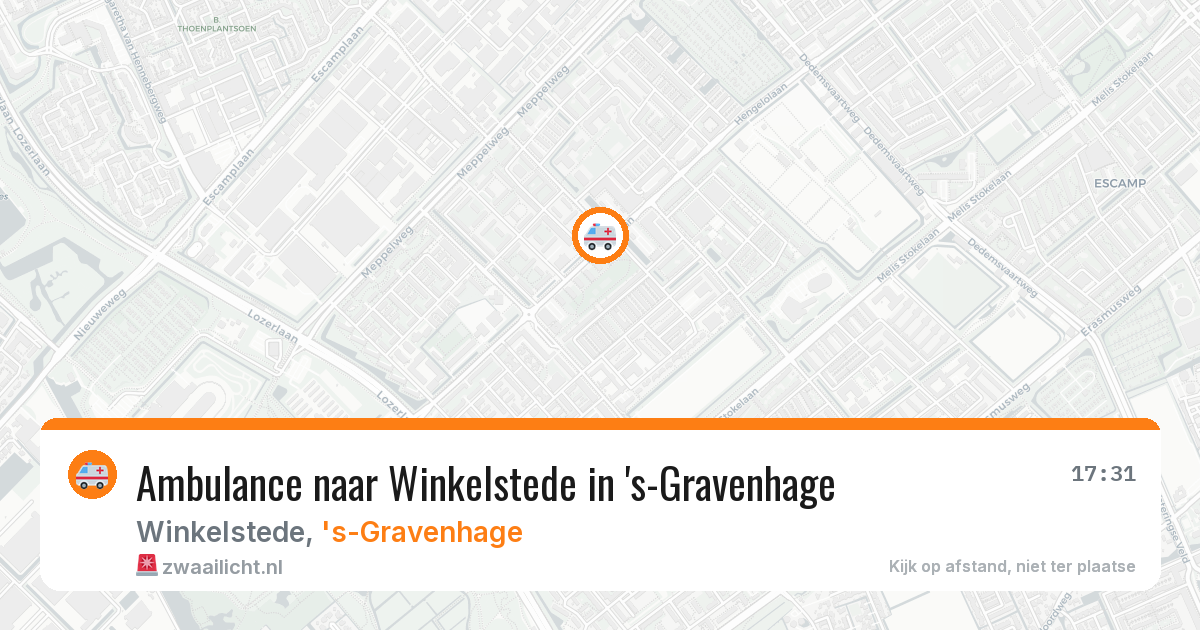 Ambulance naar Winkelstede in 's-Gravenhage — 24 jun 2026