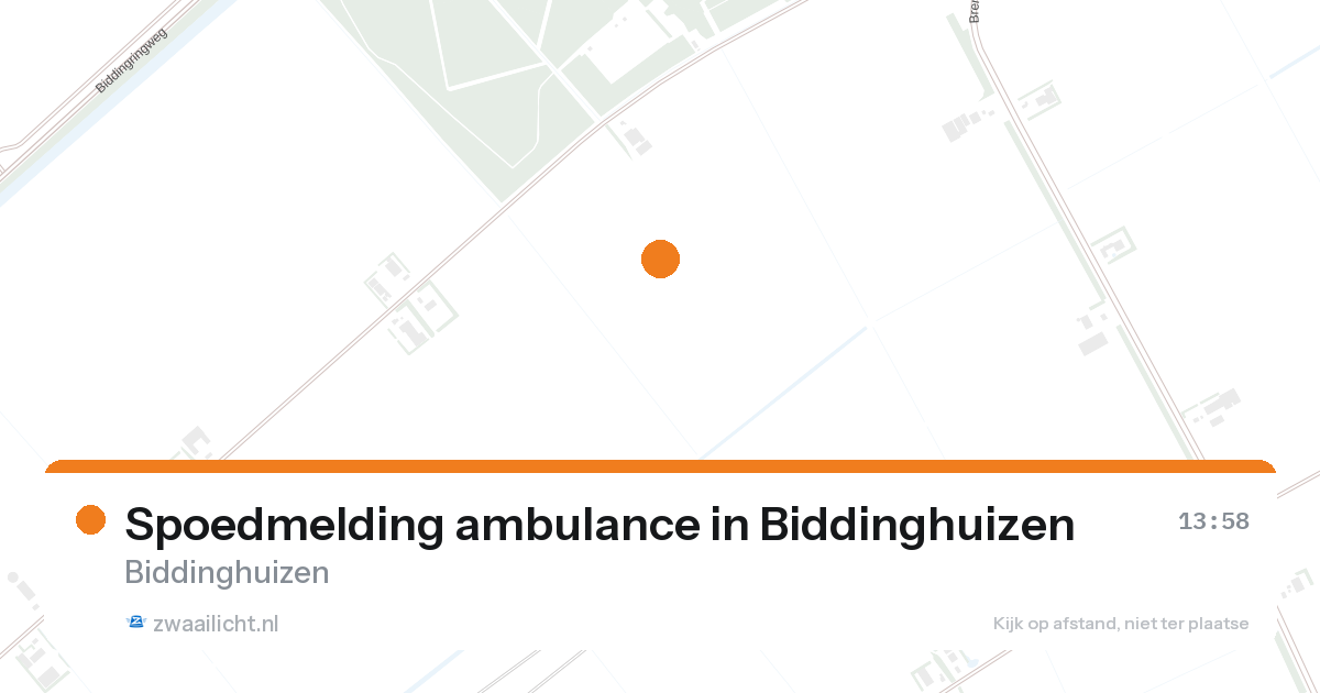 Spoedmelding ambulance in Biddinghuizen — 26 aug 2026