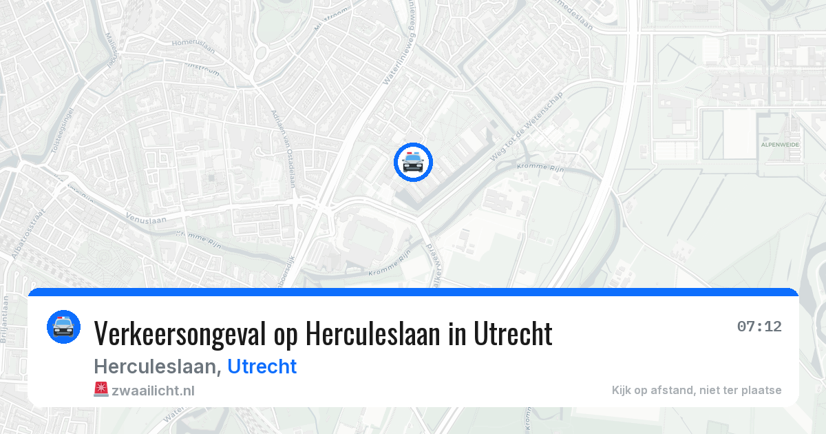 Verkeersongeval op Herculeslaan in Utrecht — 9 feb 2026