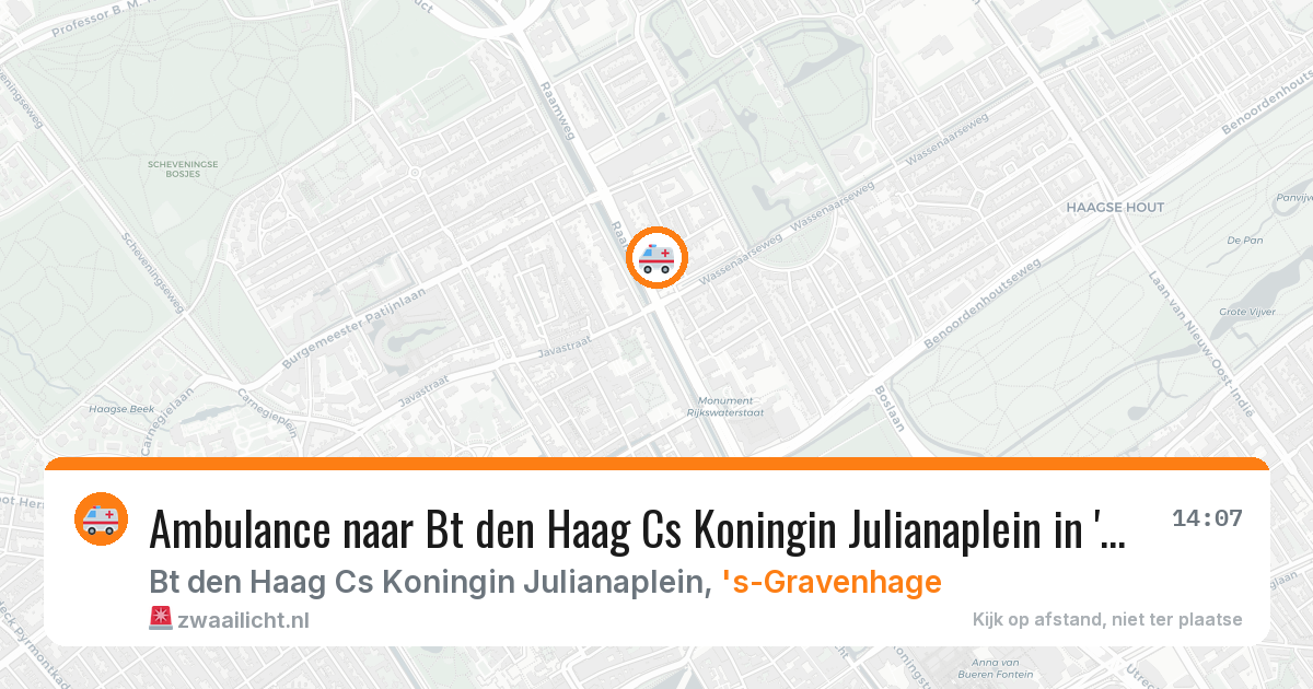 Ambulance naar Bt den Haag Cs Koningin Julianaplein in 's-Gravenhage — 8 feb 2026