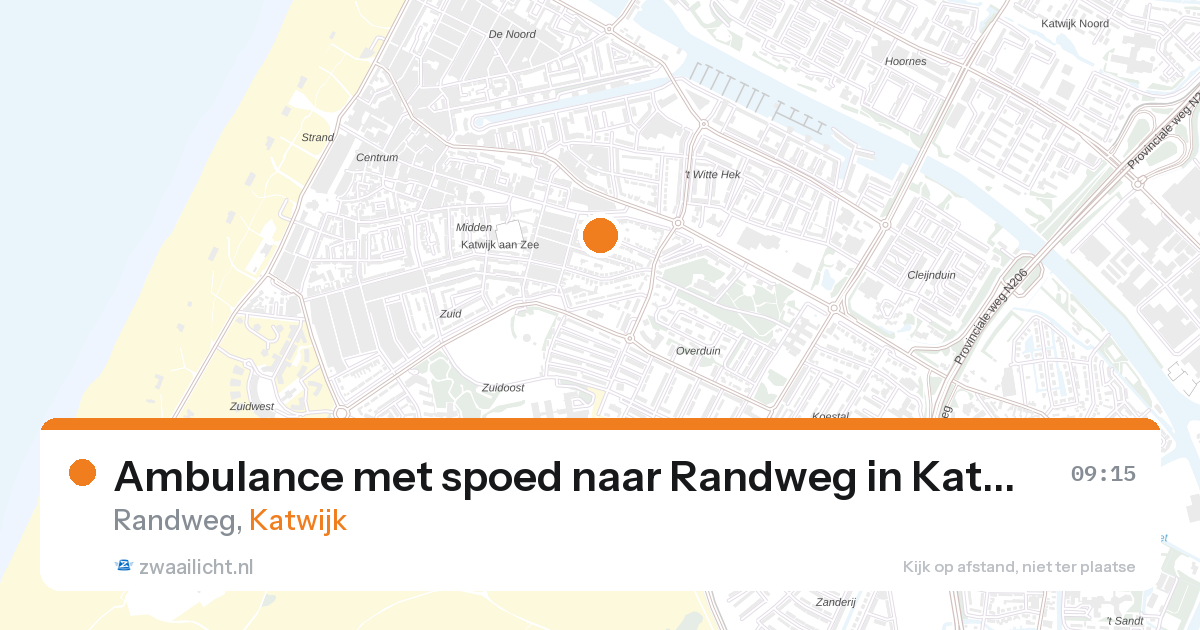 Ambulance met spoed naar Randweg in Katwijk — 13 apr 2026