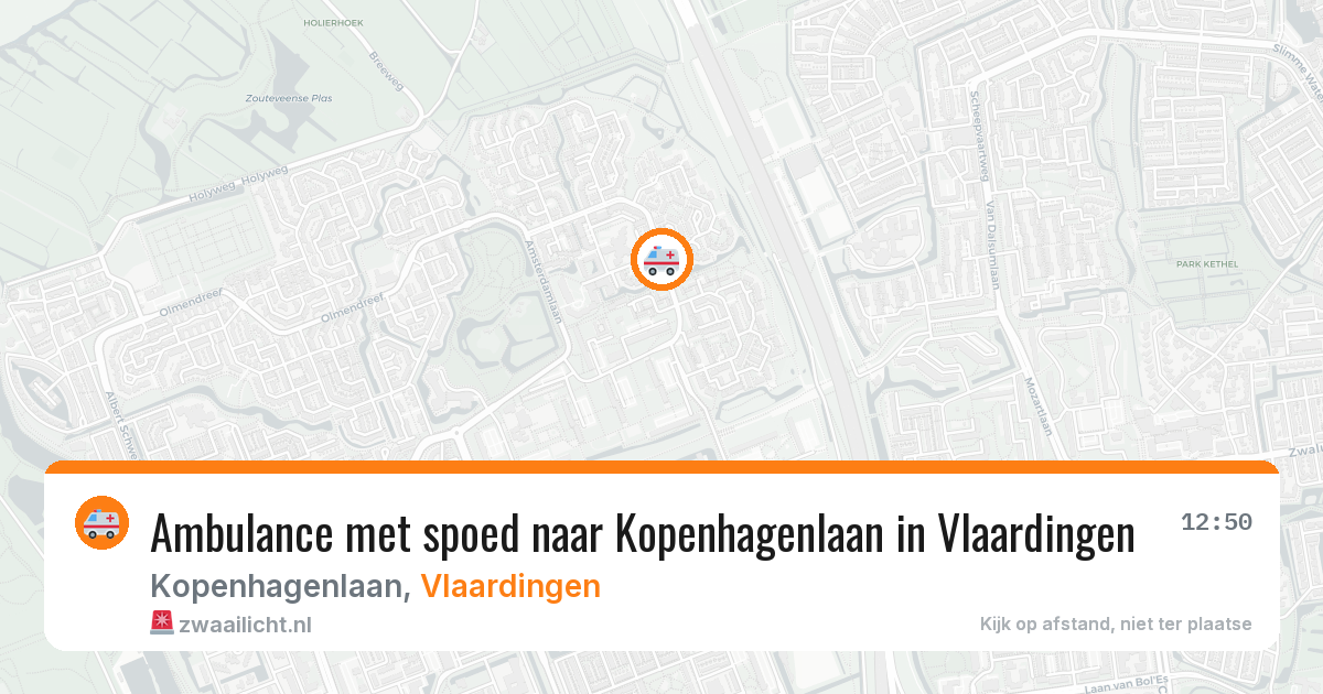 Ambulance met spoed naar Kopenhagenlaan in Vlaardingen — 19 mei 2026