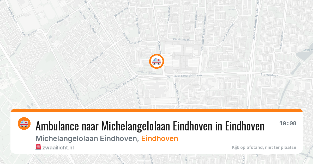 Ambulance naar Michelangelolaan Eindhoven in Eindhoven — 14 jul 2026