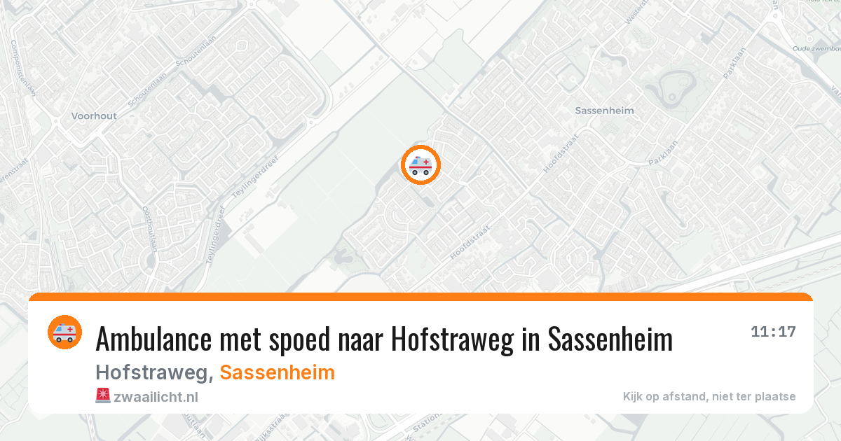 Ambulance met spoed naar Hofstraweg in Sassenheim — 11 apr 2026