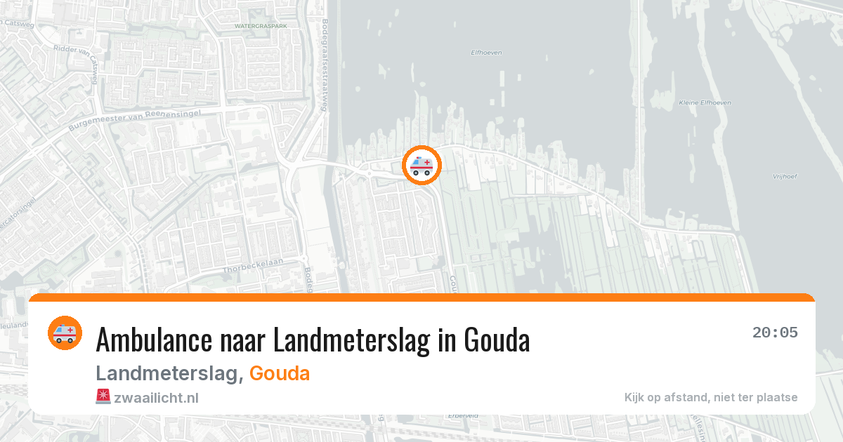 Ambulance naar Landmeterslag in Gouda — 17 mei 2026