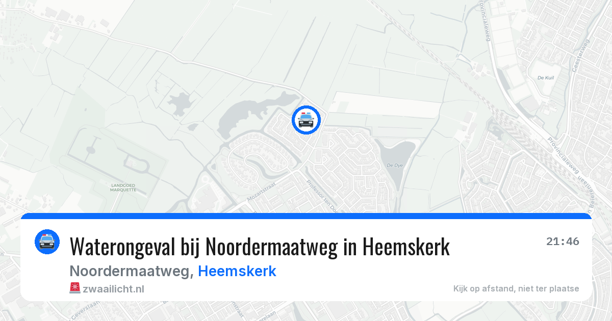 Waterongeval bij Noordermaatweg in Heemskerk — 6 mei 2026
