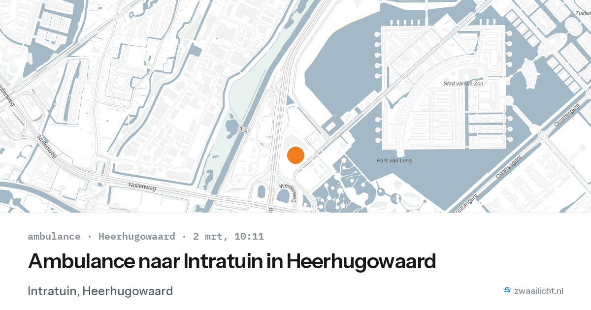 Ambulance naar Intratuin in Heerhugowaard — 2 mrt 2026