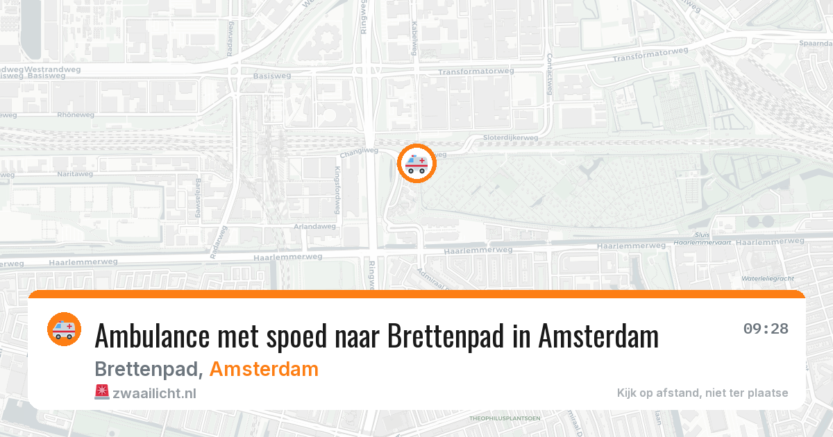 Ambulance met spoed naar Brettenpad in Amsterdam — 13 jul 2026
