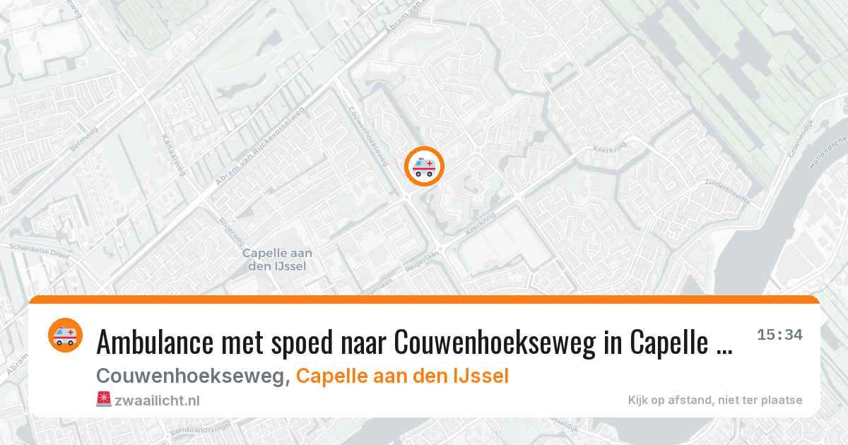 Ambulance met spoed naar Couwenhoekseweg in Capelle aan den IJssel — 29 mei 2026