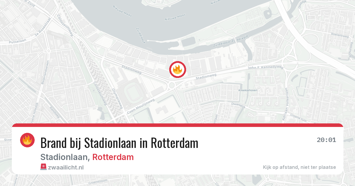 Brand bij Stadionlaan in Rotterdam — 4 jul 2026