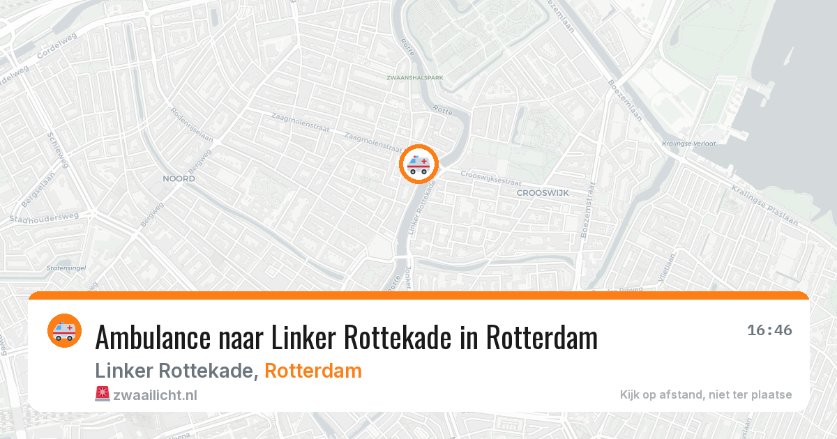 Ambulance naar Linker Rottekade in Rotterdam — 14 aug 2026