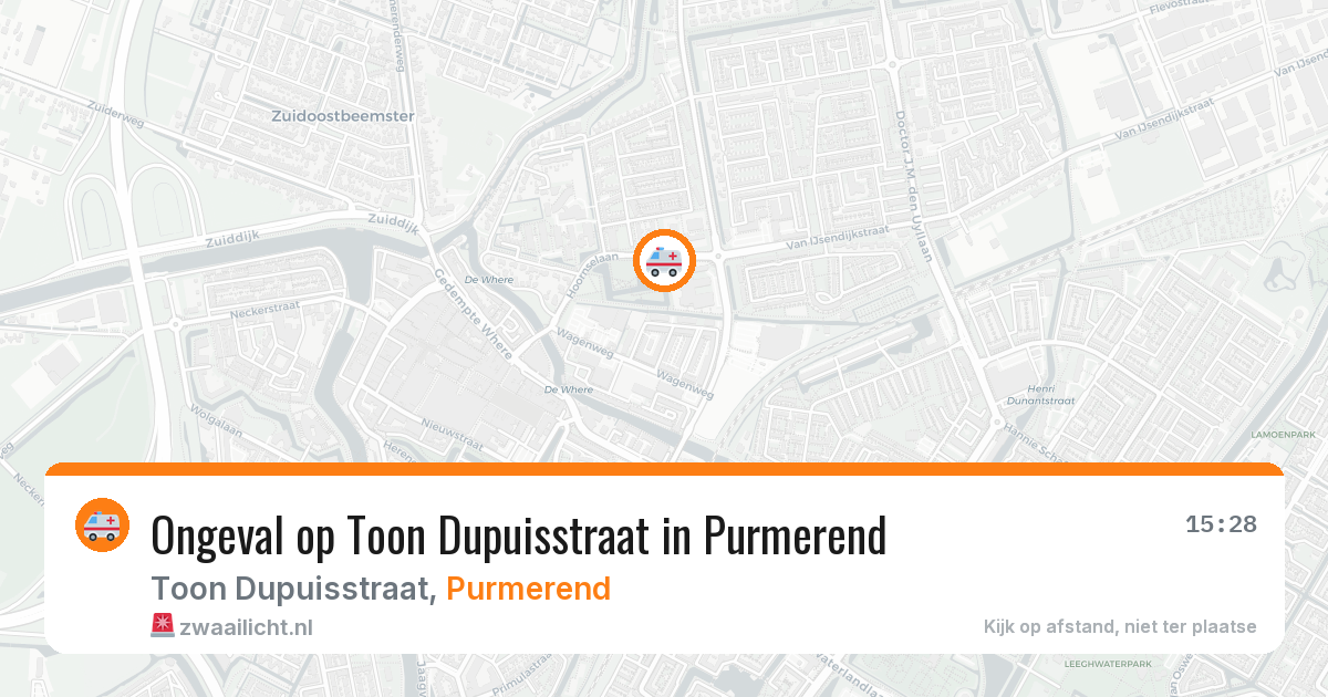 Ongeval op Toon Dupuisstraat in Purmerend — 10 feb 2026