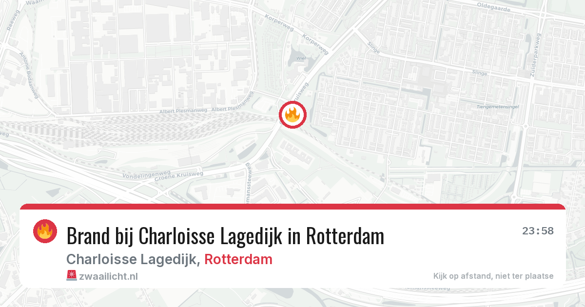 Brand bij Charloisse Lagedijk in Rotterdam — 12 jul 2026