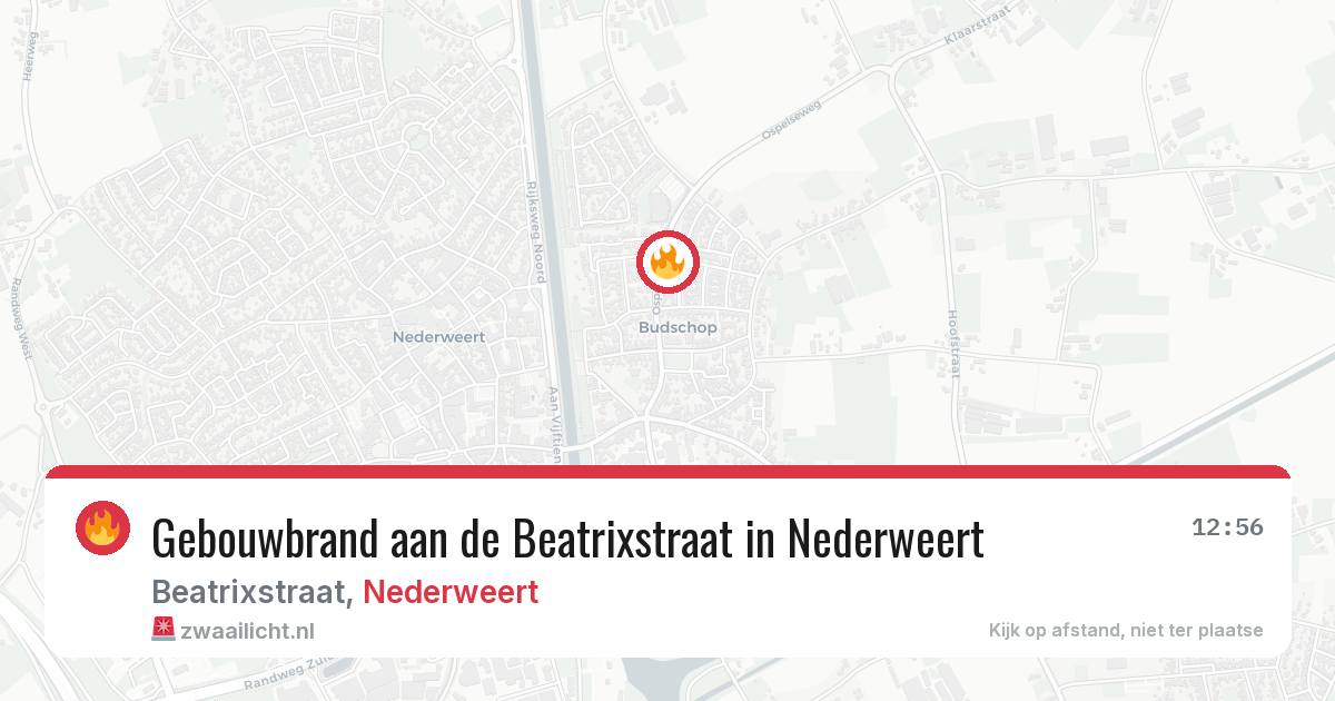 Gebouwbrand aan de Beatrixstraat in Nederweert — 6 mei 2026