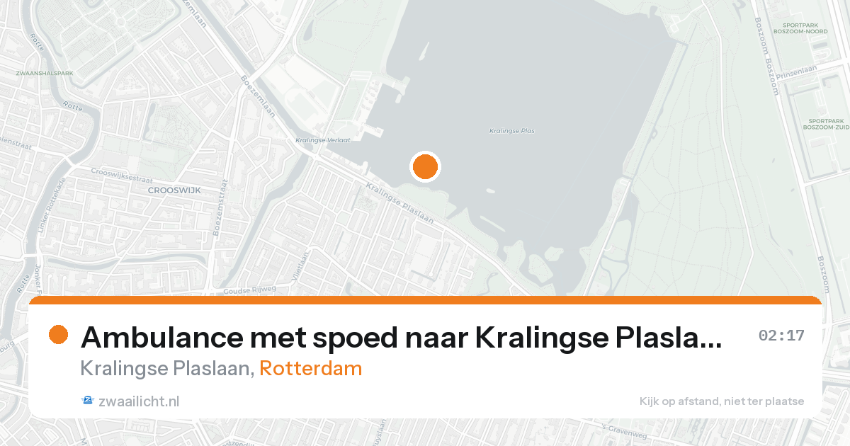 Ambulance met spoed naar Kralingse Plaslaan in Rotterdam — 25 aug 2026