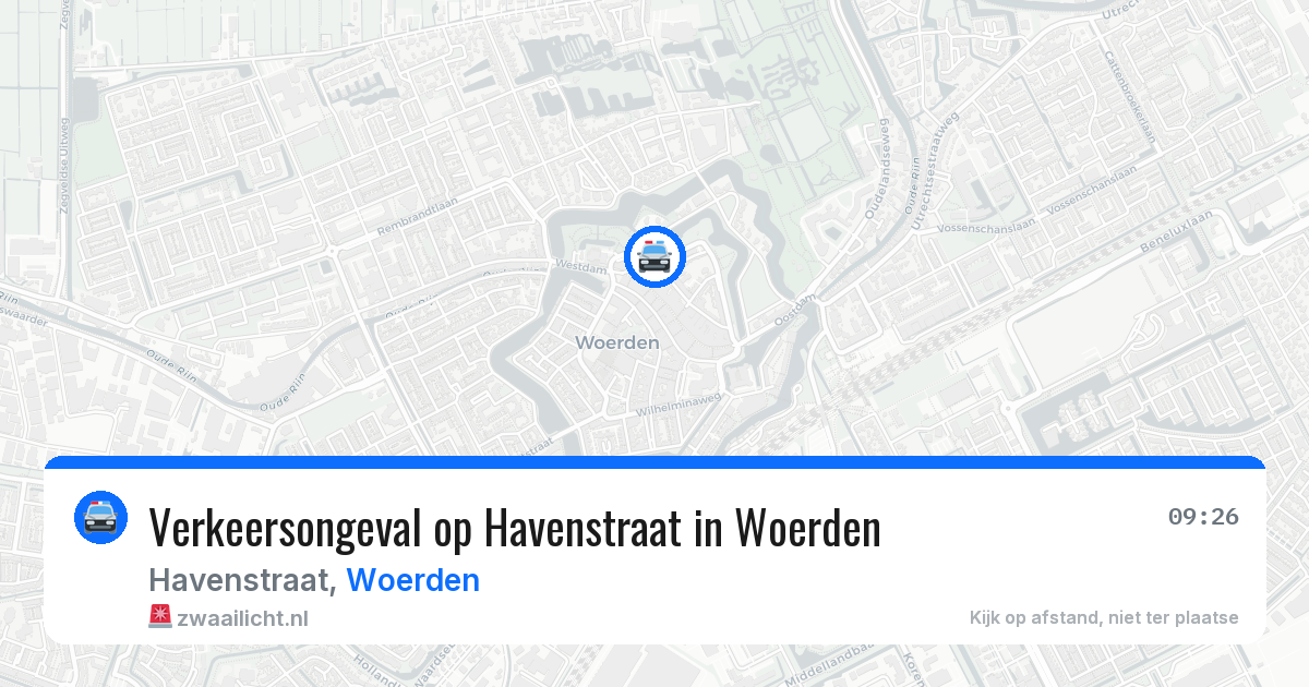 Verkeersongeval op Havenstraat in Woerden — 14 apr 2026