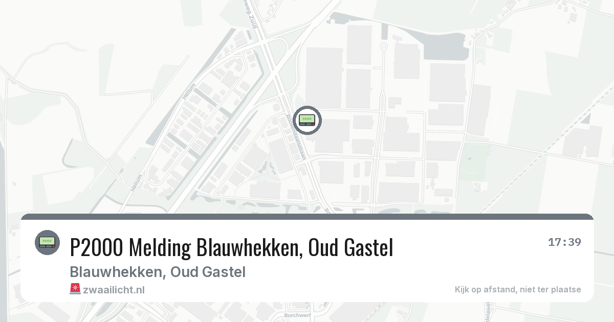 P2000 Melding Blauwhekken, Oud Gastel — 2 feb 2026