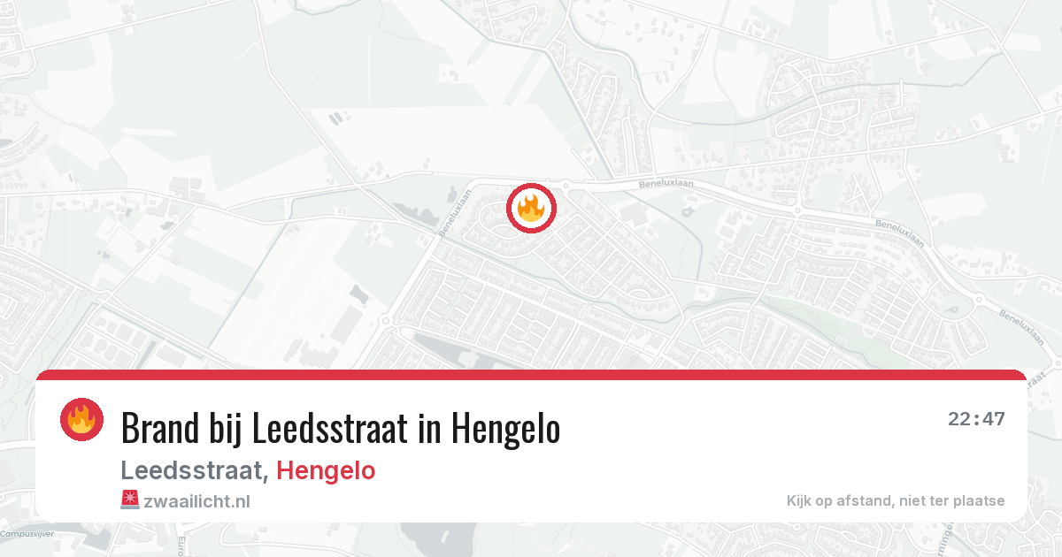 Brand bij Leedsstraat in Hengelo — 19 jun 2026