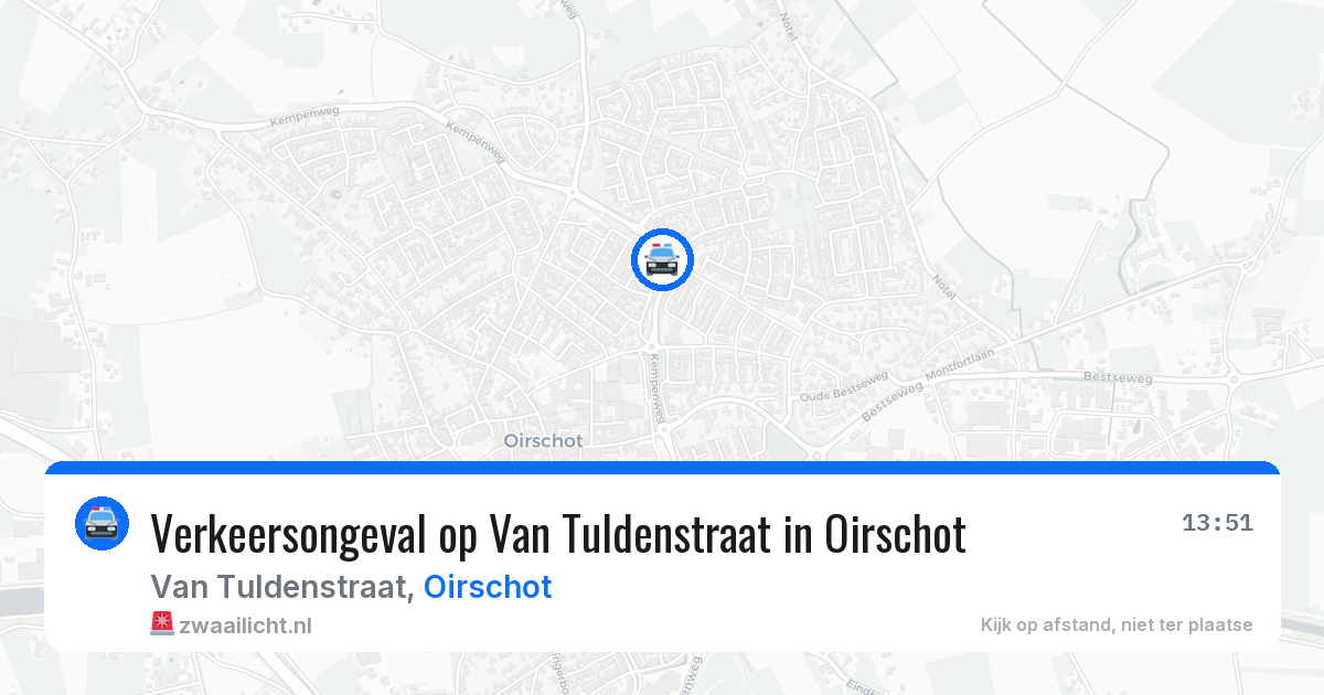 Verkeersongeval op Van Tuldenstraat in Oirschot — 30 apr 2026