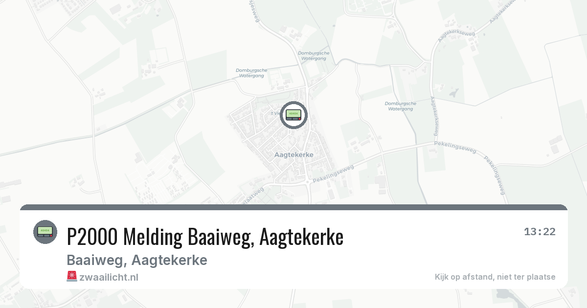 P2000 Melding Baaiweg, Aagtekerke — 10 aug 2026