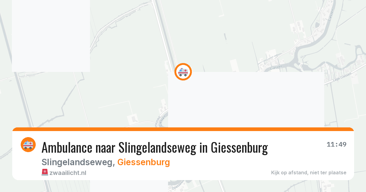 Ambulance naar Slingelandseweg in Giessenburg — 3 jul 2026