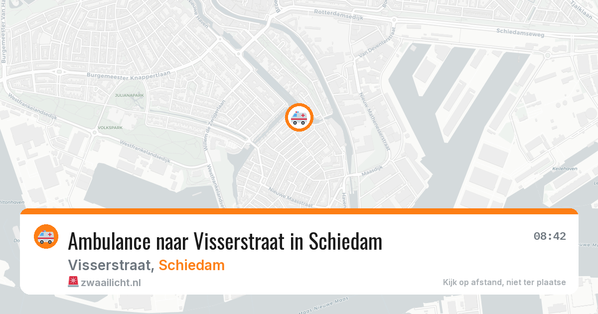Ambulance naar Visserstraat in Schiedam — 12 aug 2026