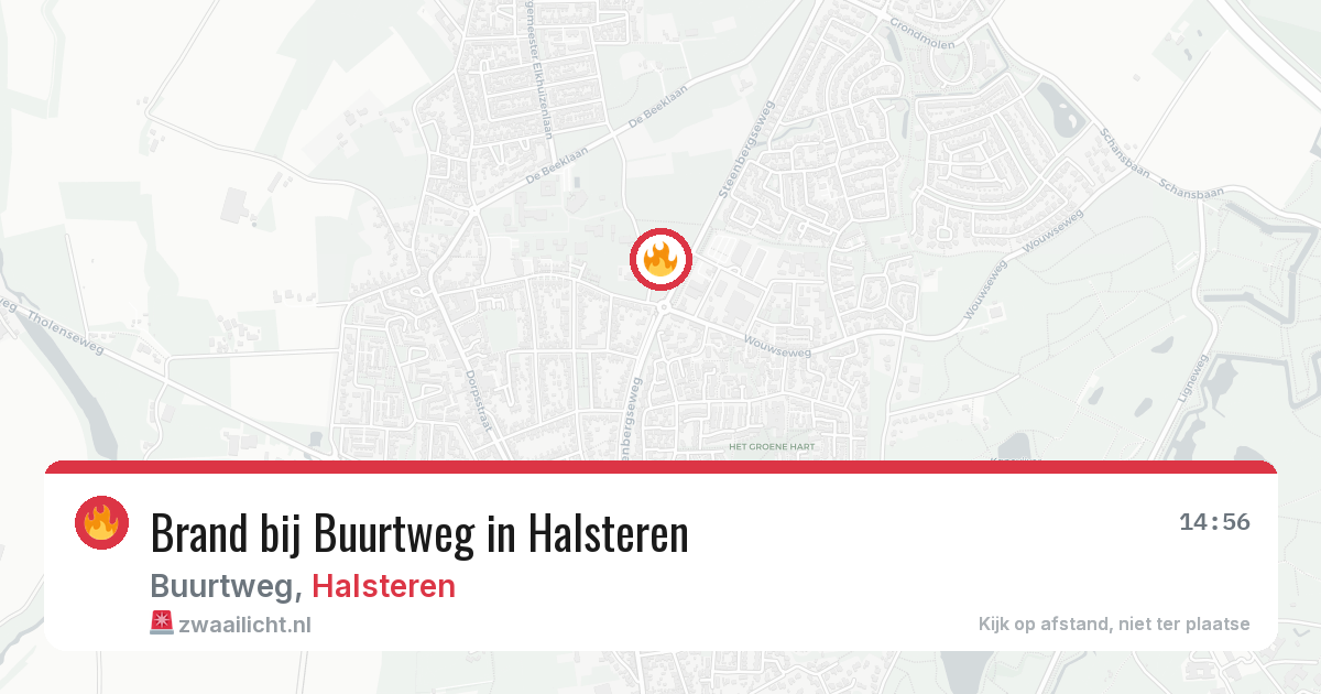 Brand bij Buurtweg in Halsteren — 14 jun 2026