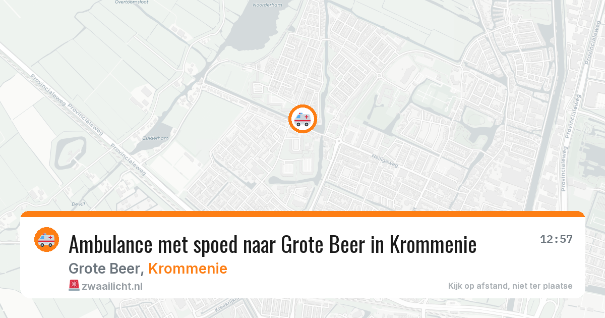 Ambulance met spoed naar Grote Beer in Krommenie — 12 feb 2026