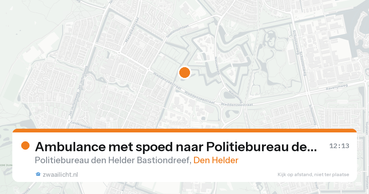Ambulance met spoed naar Politiebureau den Helder Bastiondreef in Den Helder — 7 feb 2026