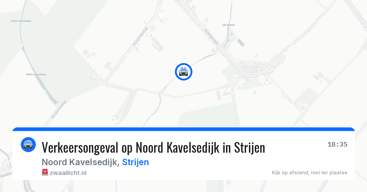Verkeersongeval op Noord Kavelsedijk in Strijen — 25 feb 2026