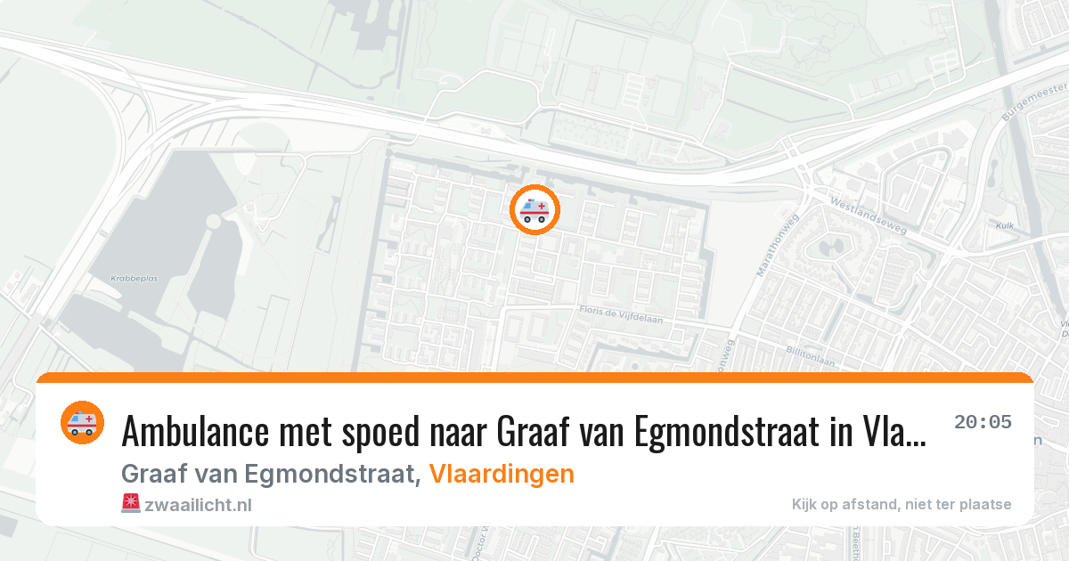 Ambulance met spoed naar Graaf van Egmondstraat in Vlaardingen — 29 mei 2026