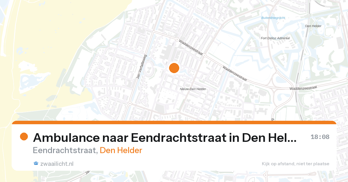 Ambulance naar Eendrachtstraat in Den Helder — 27 aug 2026