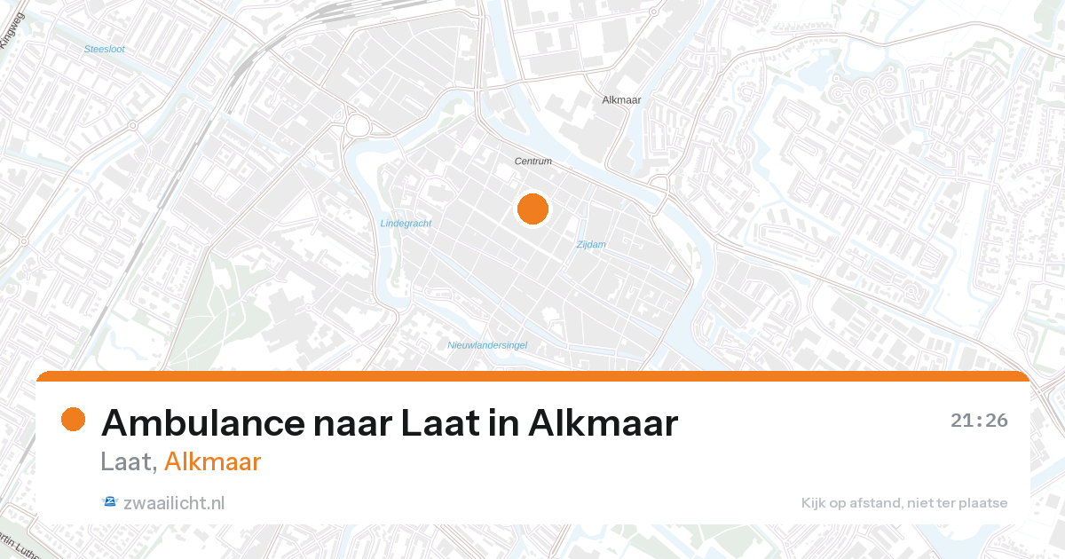 Ambulance naar Laat in Alkmaar — 28 aug 2026