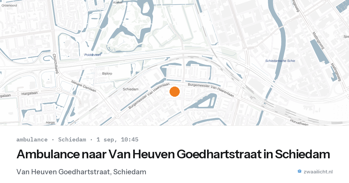 Ambulance naar Van Heuven Goedhartstraat in Schiedam — 1 sep 2026