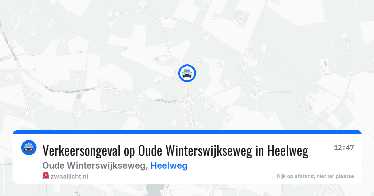 Verkeersongeval op Oude Winterswijkseweg in Heelweg — 14 mrt 2026