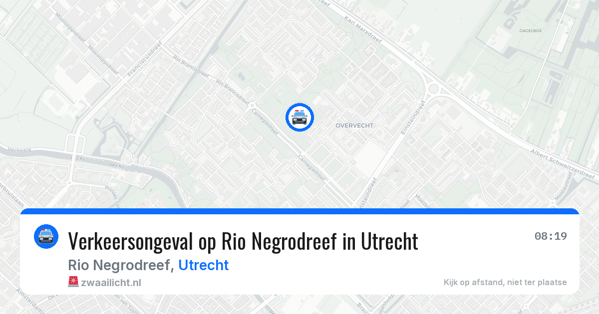 Verkeersongeval op Rio Negrodreef in Utrecht — 12 mrt 2026