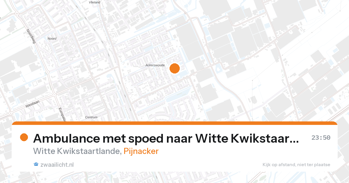 Ambulance met spoed naar Witte Kwikstaartlande in Pijnacker — 22 apr 2026